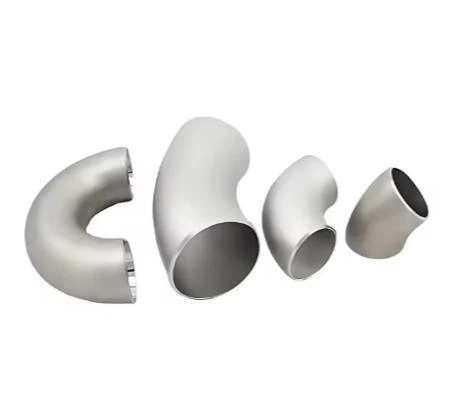 ASME B16.9 MSS-SP-43 304 316 Aço inoxidável 1,5D com raio grande, cotovelo de 45 graus e 90 graus